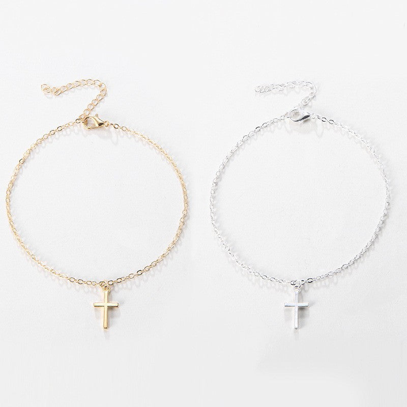 Delicate Cross Charm Bracelet Acalora