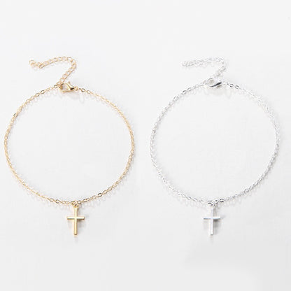 Delicate Cross Charm Bracelet Acalora