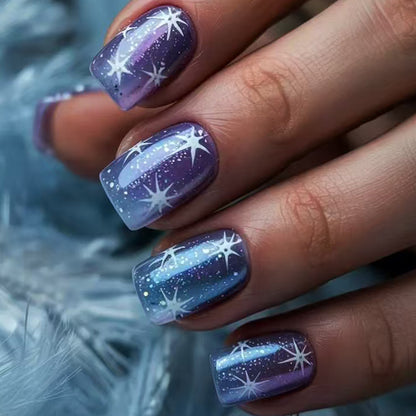 Cosmic Starry Nail Art Acalora