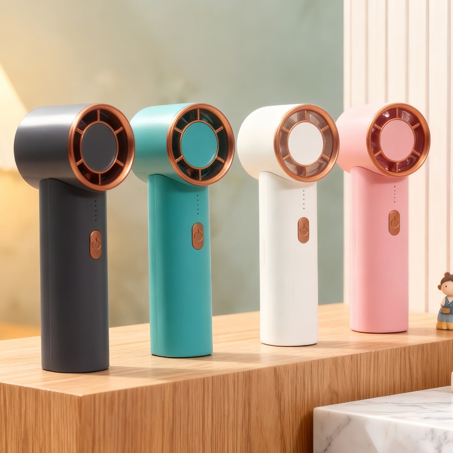 Women's Portable Handheld Fan with USB-C Charging Function and Powerful Airflow Brehn
