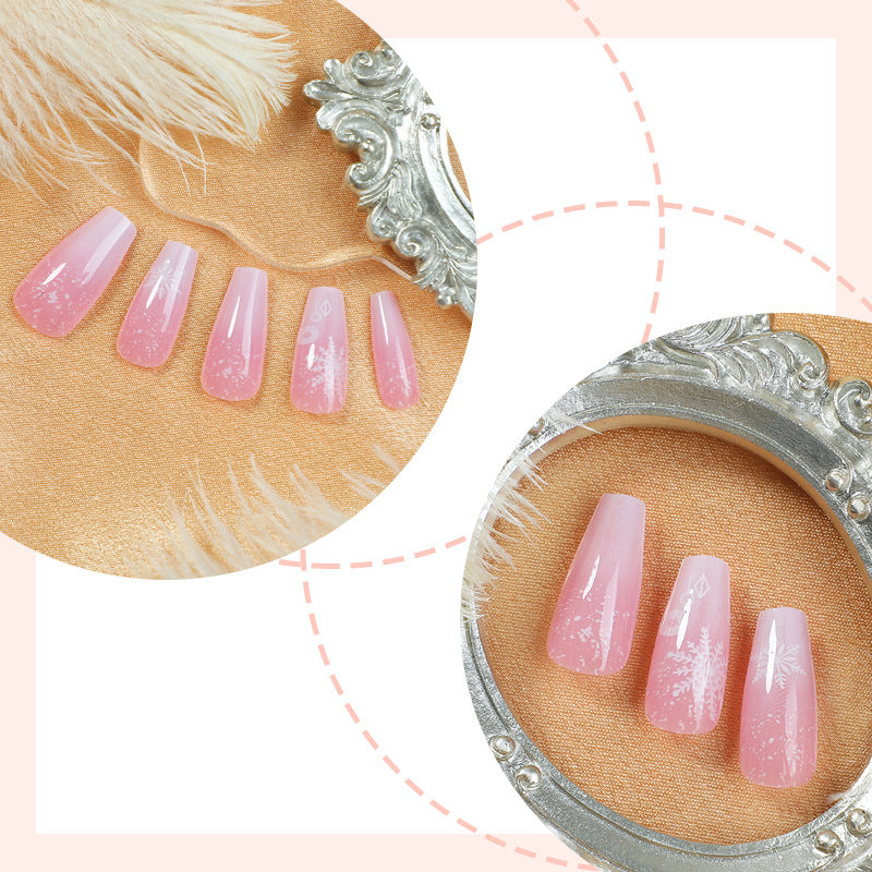 Decorative Press-On Nail Art Set with Unique Floral Patterns Acalora
