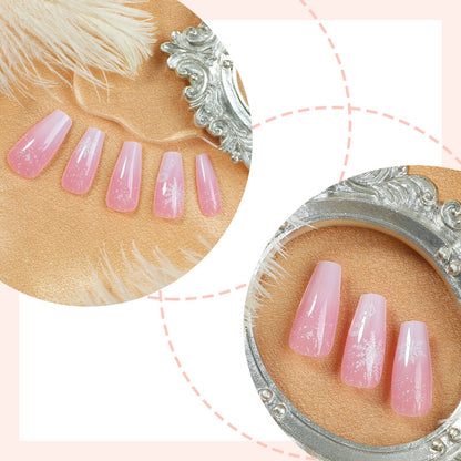 Decorative Press-On Nail Art Set with Unique Floral Patterns Acalora