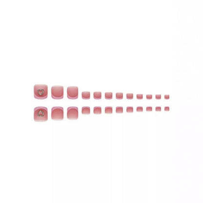 Decorative Press-On Nail Set with Rhinestone Accents Acalora