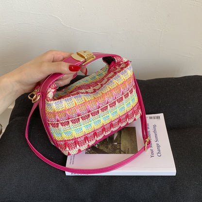 Textured Handwoven Mini Crossbody Bag Acalora