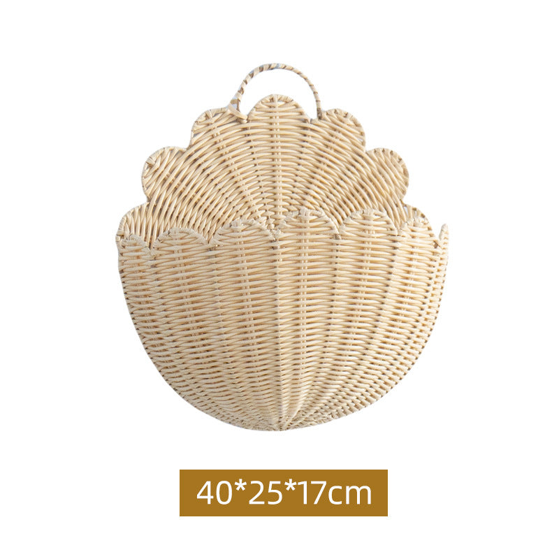 Handcrafted Basket in Shell Design Acalora