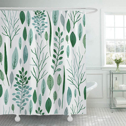 Botanical Illustration Shower Curtain