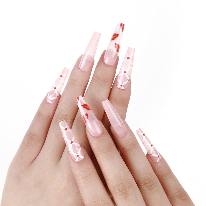 Artificial nails with floral and geometric designs Acalora