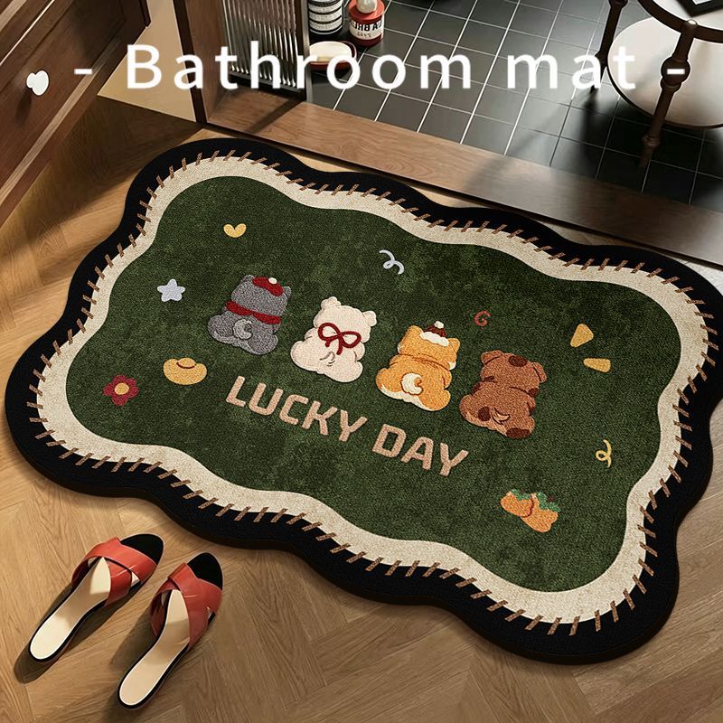Playful Cartoon Bath Mat