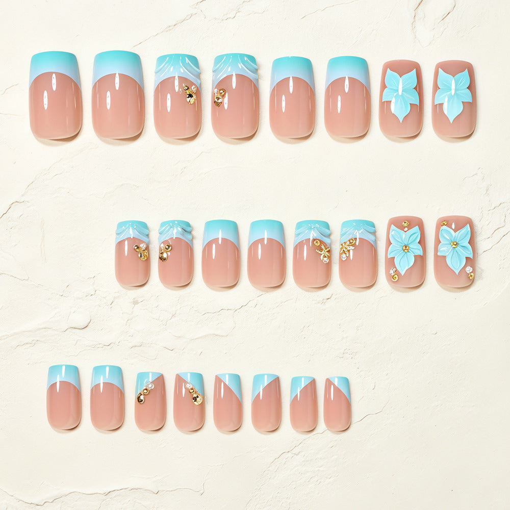 Artistic Floral Acrylic Nail Art Tips Acalora