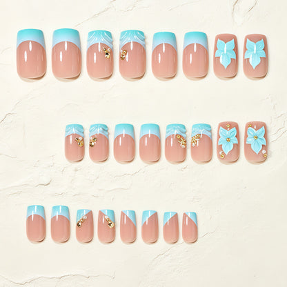 Artistic Floral Acrylic Nail Art Tips Acalora
