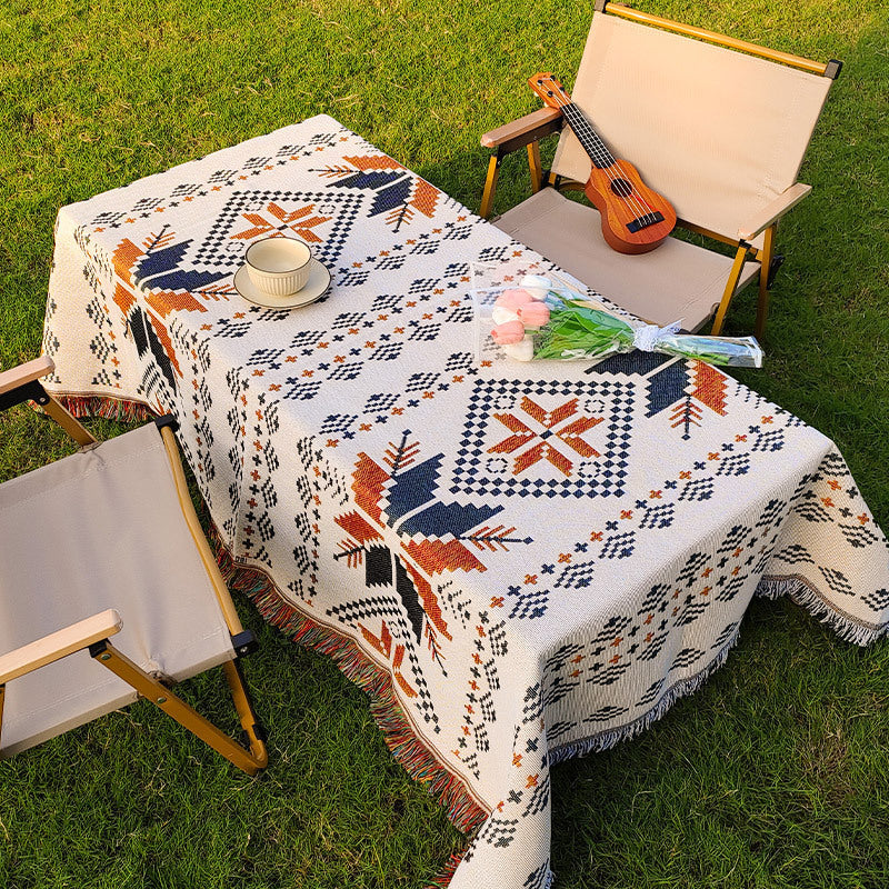 Bohemian Designed Picnic Tablecloth