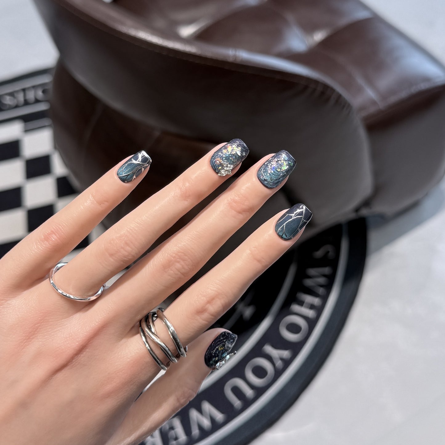 Galaxy-Themed Nail Art Extensions Acalora