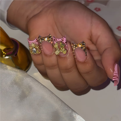 Floral Design Press-On Nails Acalora