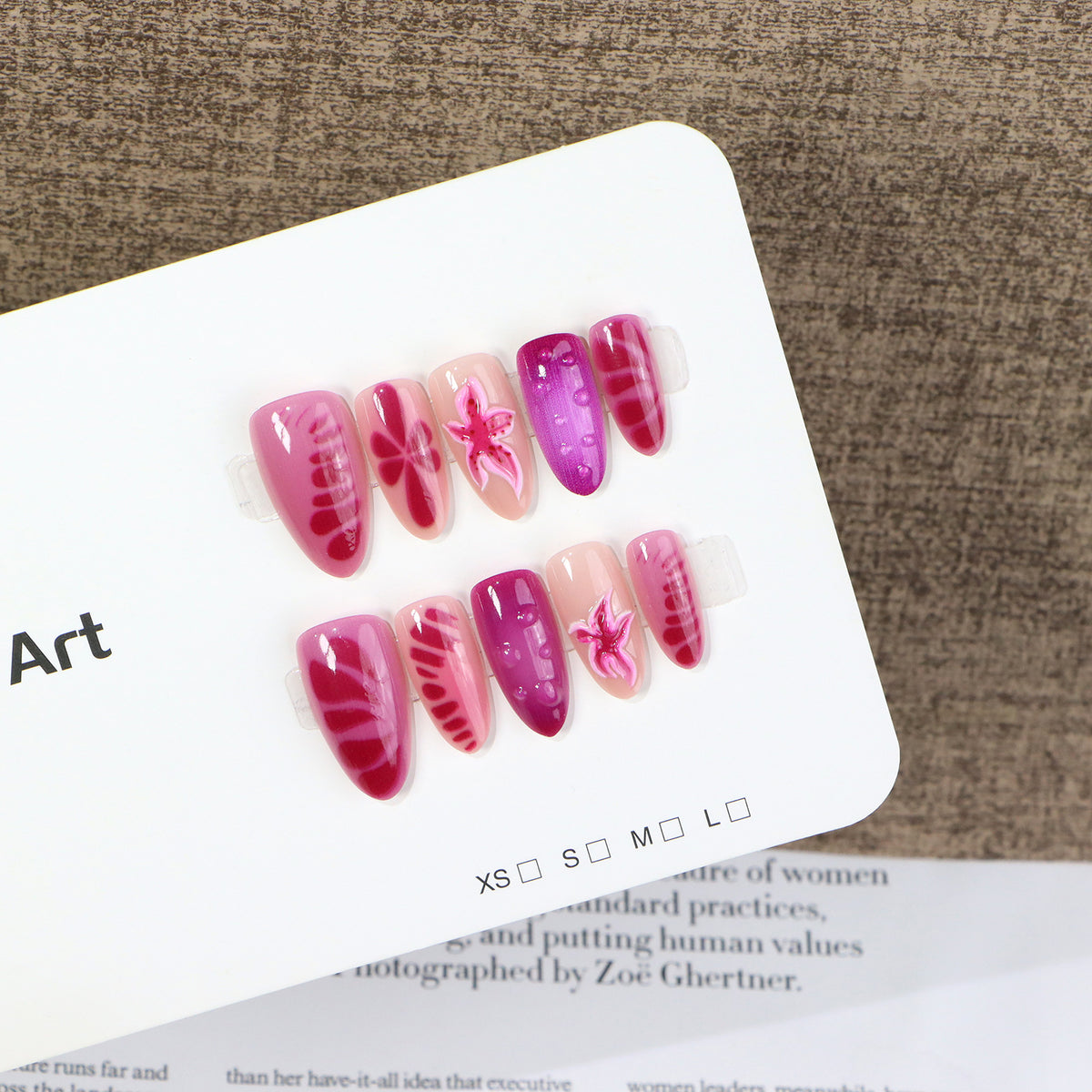 Artistic Press-On Nail Art Set Acalora