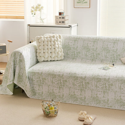 Elegant Leaf Patterned Sofa Cover