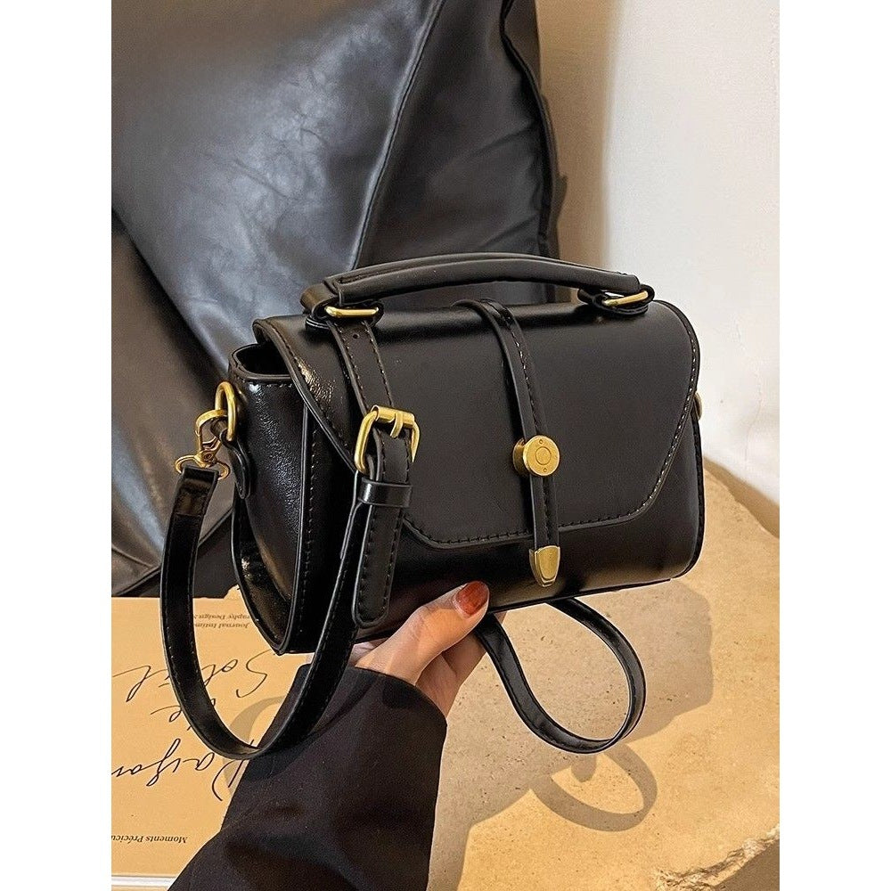 Vintage-Inspired Leather Shoulder Bag Acalora