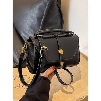 Vintage-Inspired Leather Shoulder Bag Acalora