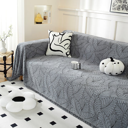 Elegant Leaf Pattern Sofa Cover
