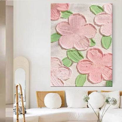 Textured Floral Canvas Wall Art