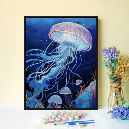 Jellyfish-Inspired Canvas Wall Art