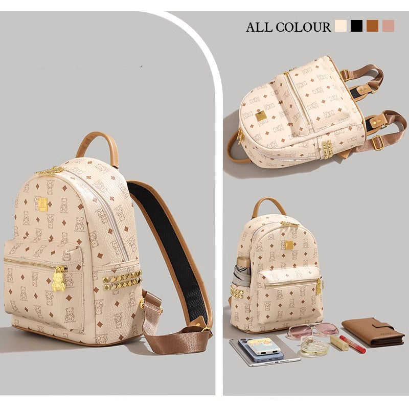 Stylish Character-Printed Backpack Acalora