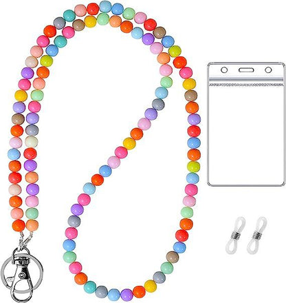 Beaded Lanyard with ID Holder Acalora