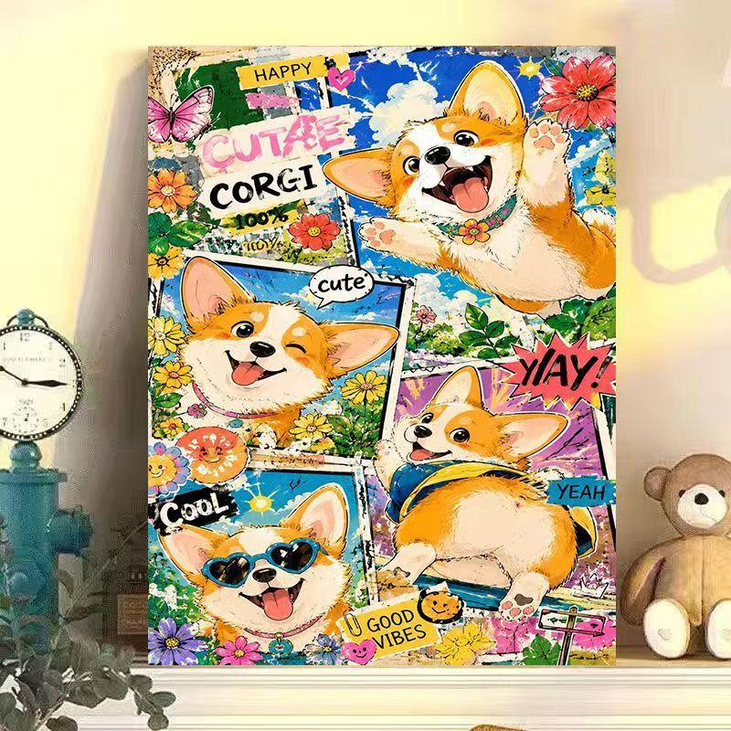 Playful Cat-Themed Wall Art Print