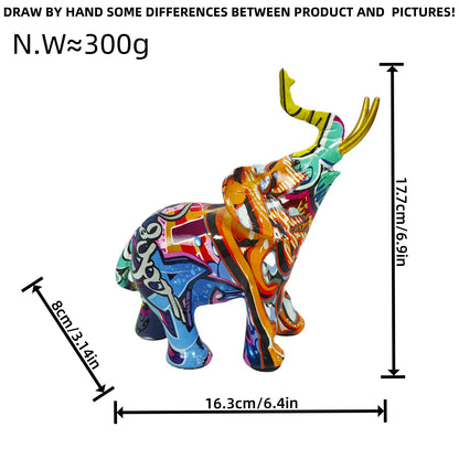 Artistic elephant figure with colorful design Acalora