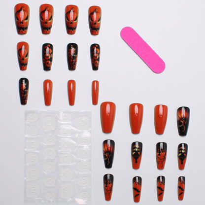 Creative nail art set with Halloween motif and glowing design Acalora
