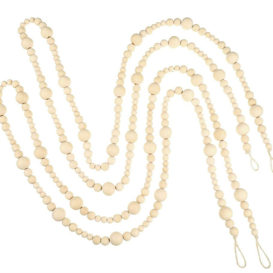 Decorative Wooden Bead Garland Acalora