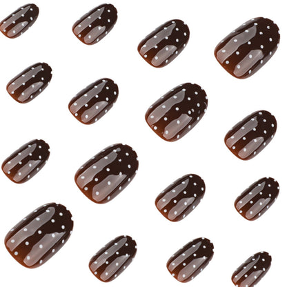 Trendy Polka Dot Press-On Nails Acalora