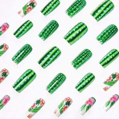 Decorative Floral Cactus Nail Art Acalora