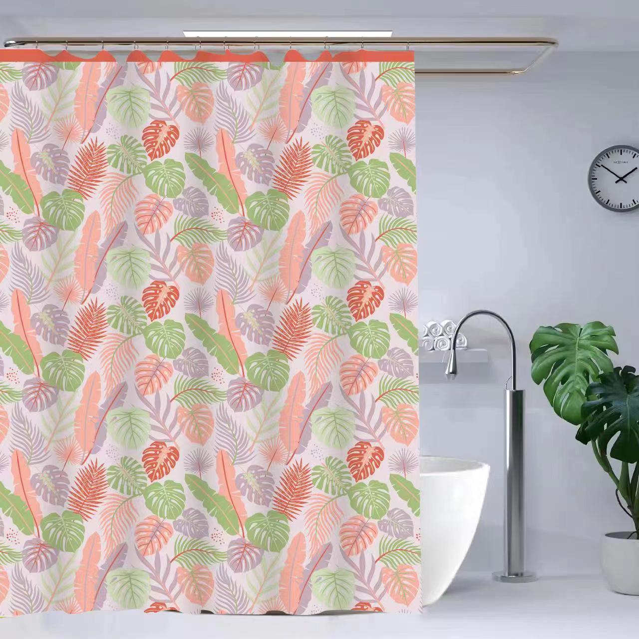 Floral Patterned Shower Curtain