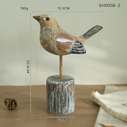 Handmade Bird Sculpture Accent