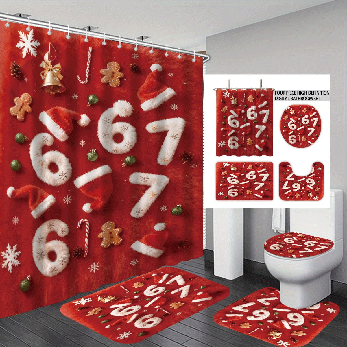 Colorful Dessert-Themed Bathroom Set