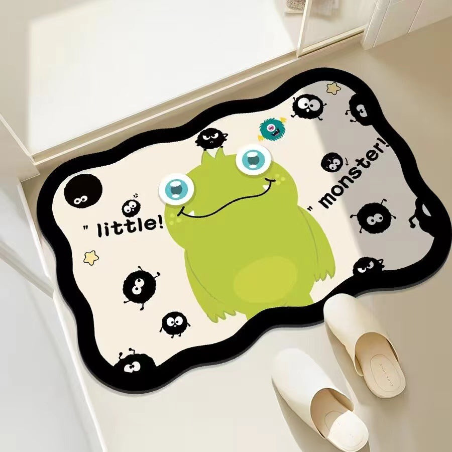 Playful Monster-Themed Bath Mat