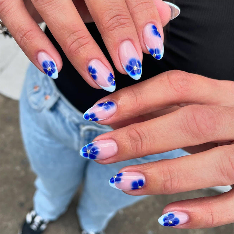 Floral Print Press-On Nail Set Acalora