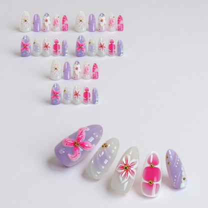 Artistic Press-On Nail Set Acalora
