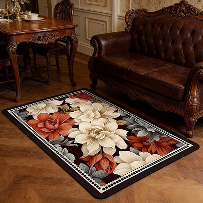 Floral Patterned Bath Mat Acalora