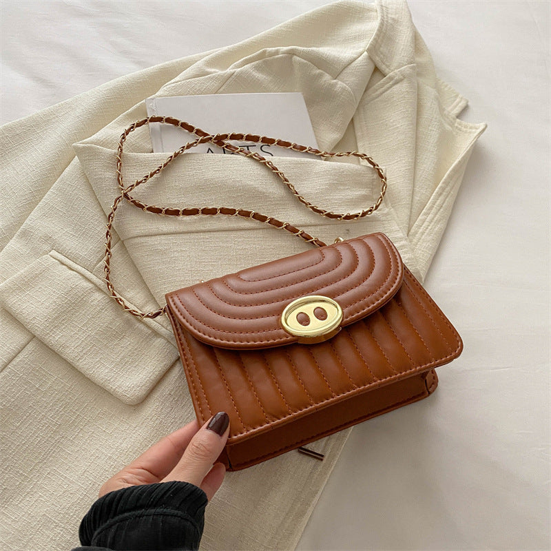 Quilted Chain Link Crossbody Handbag Acalora