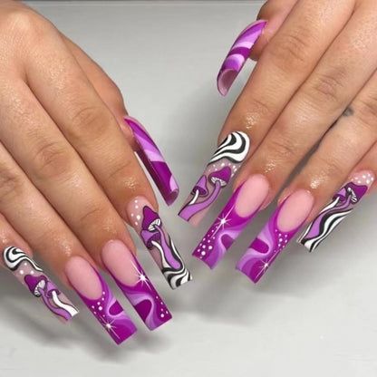 Artificial nails in modern abstract design Acalora