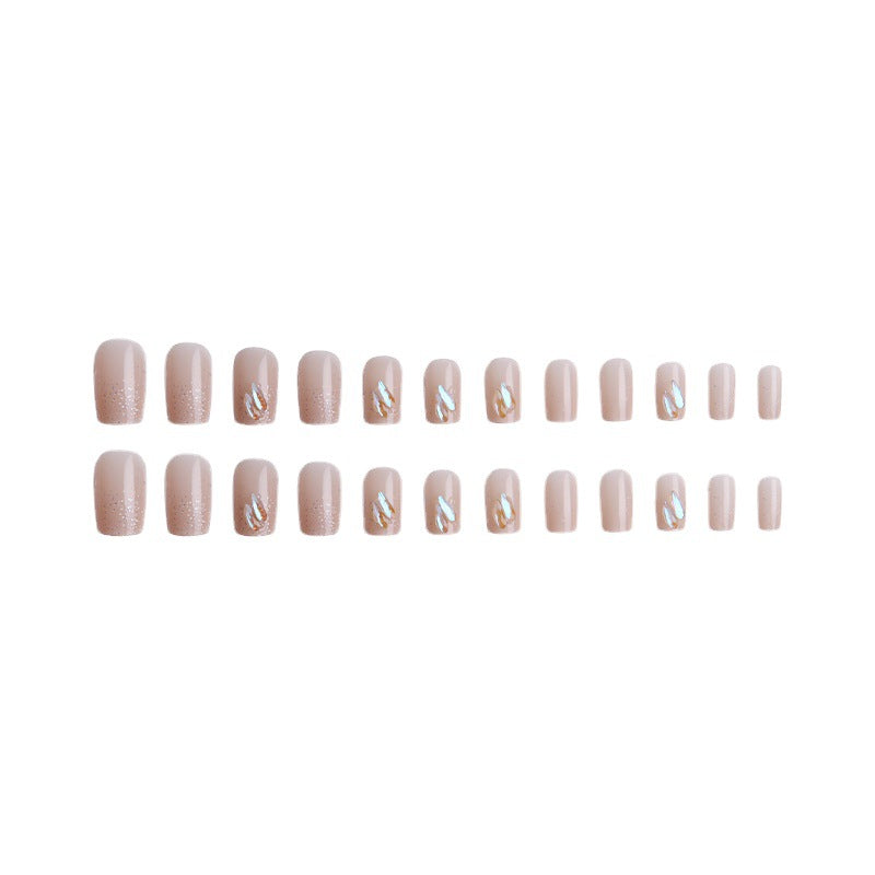 Acrylic nail set with sparkling holographic accents Acalora