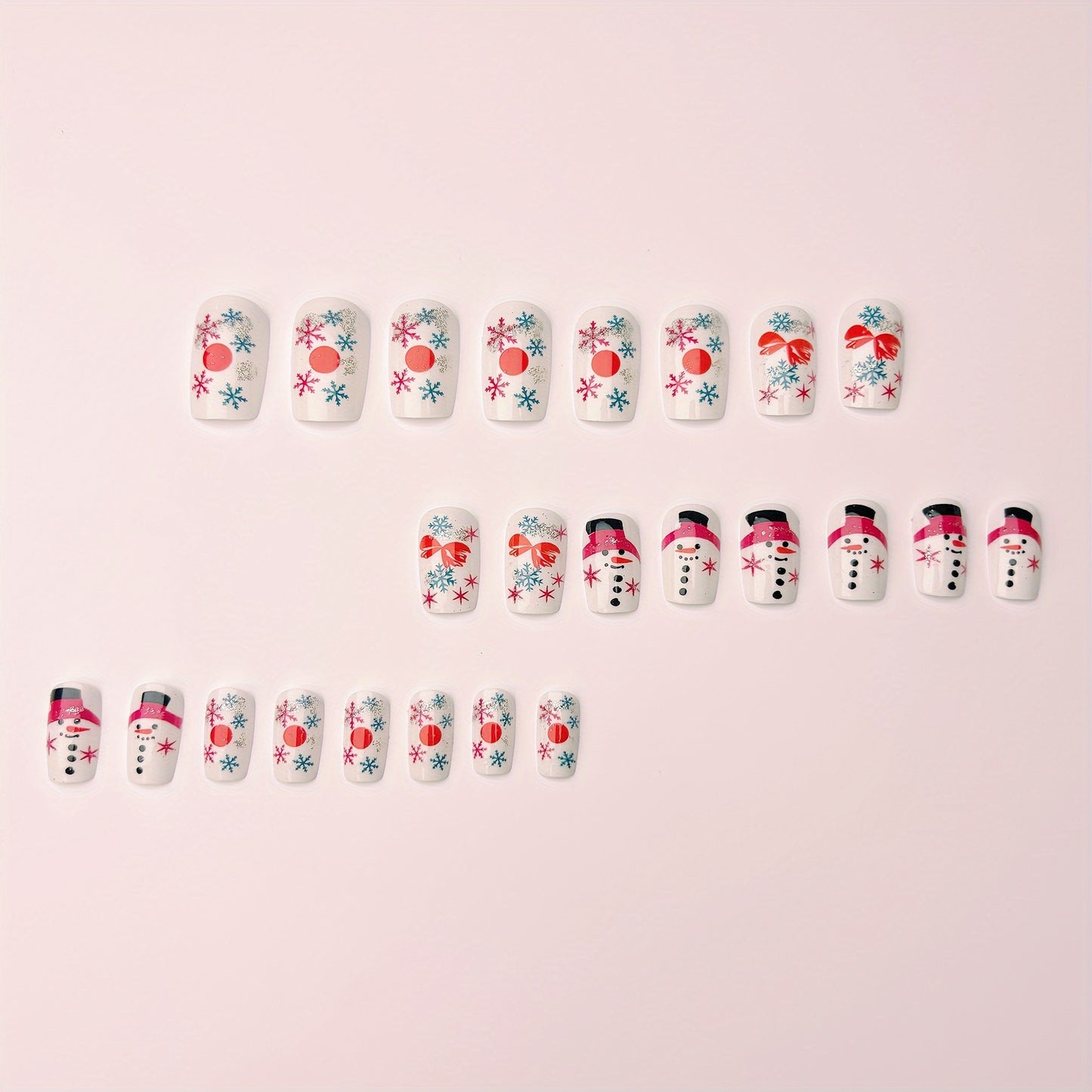 Festive Snowman-Themed Nail Art Acalora