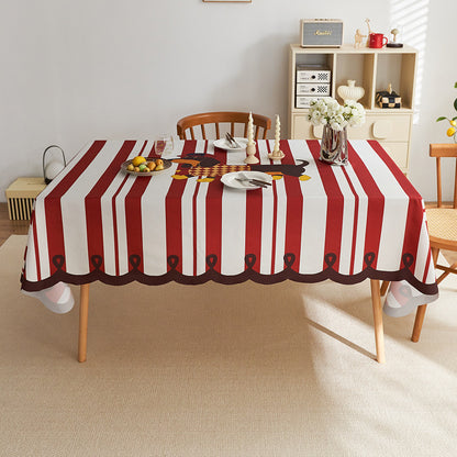 Decorative Striped Tablecloth