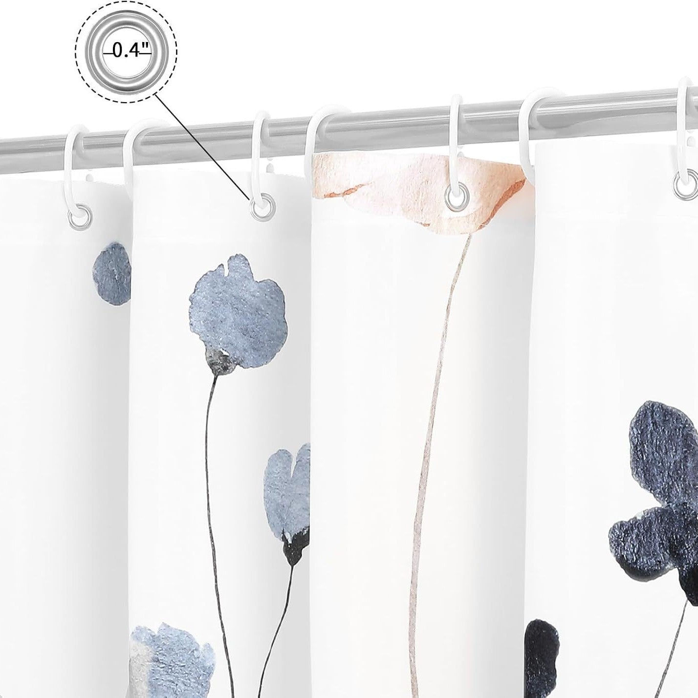 Floral-Print Shower Curtain