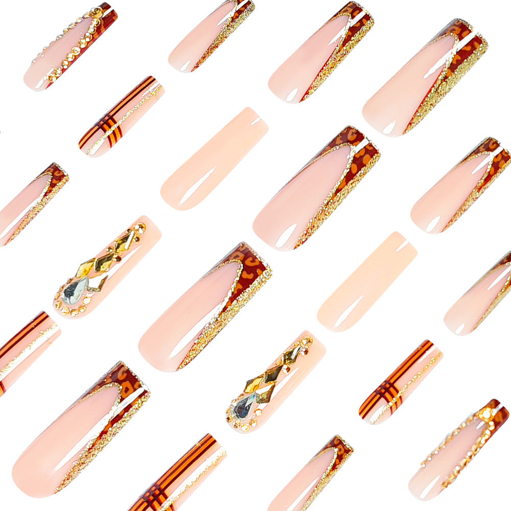 Decorative Stiletto Nail Art Tips with Gems Acalora
