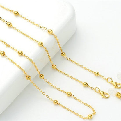 Silver Beaded Eyewear Chain Acalora