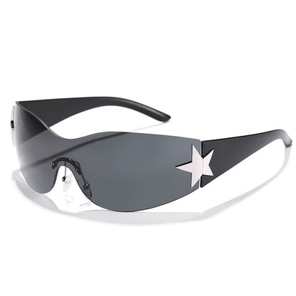 Women's futuristic design sunglasses with unique accents Karnz