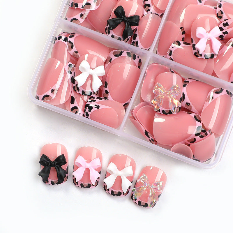 Decorative Press-On Nail Art Set with Unique Embellishments Acalora