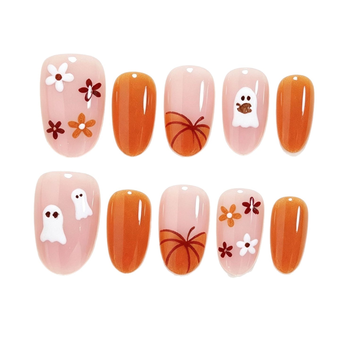 Halloween-Inspired Decorative Press-On Nail Art Set Acalora